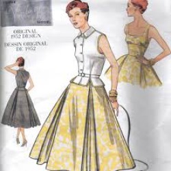 2561 RETRO 52 BUTTON TOP,LONG SUNDRESS,BELT PATTERN 6-10,12-16